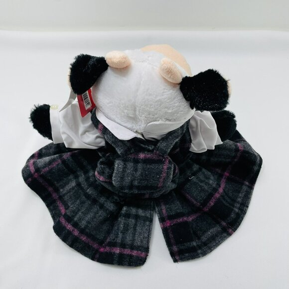 FAO Schwarz Cow Plush Toy 13” Dress Plaid Student School Uniform Backpack Outfit - Picture 2 of 12